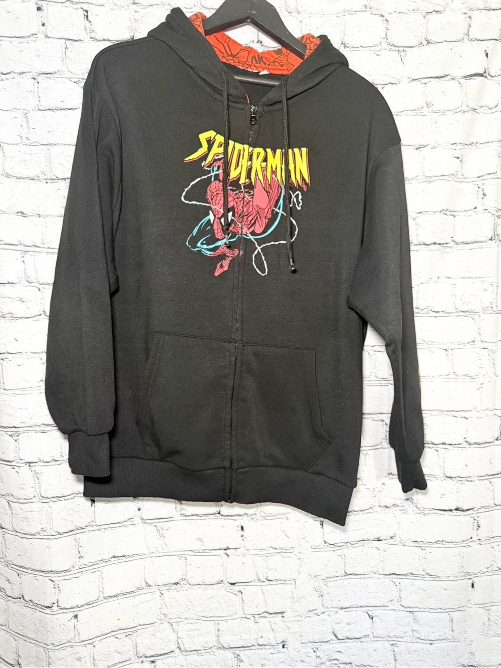 Spider-Man graphic zip hoodie. Size L